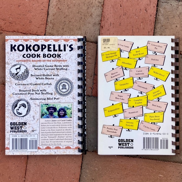 2 Vintage Arizona Cookbooks Kokopelli Adobe Cactus Desert Mesa Creation Myth - Picture 15 of 15